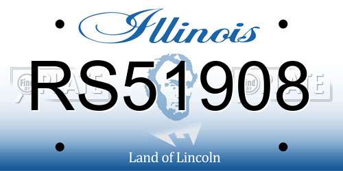 RS51908 Illinois License Plate