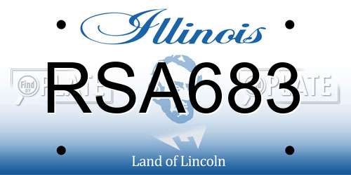 RSA683 Illinois License Plate