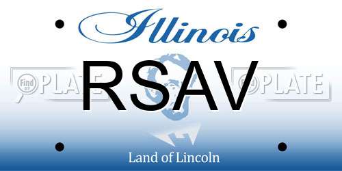 RSAV Illinois License Plate