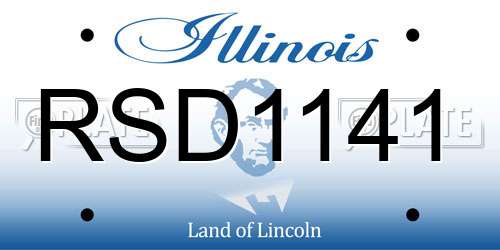 RSD1141 Illinois License Plate