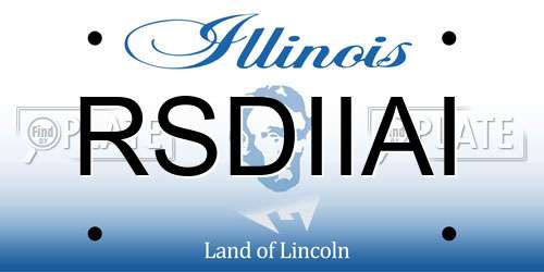 RSDIIAI Illinois License Plate