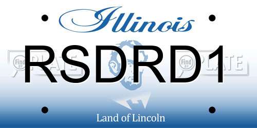 RSDRD1 Illinois License Plate