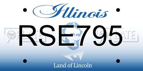 RSE795 Illinois License Plate