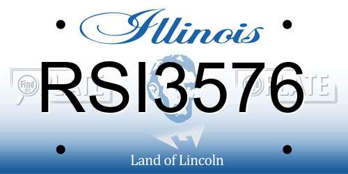 RSI3576 Illinois License Plate