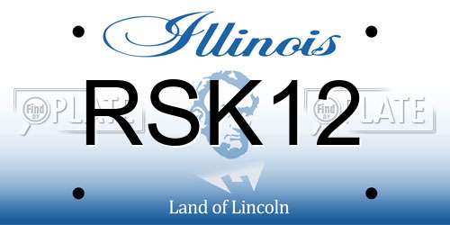 RSK12 Illinois License Plate