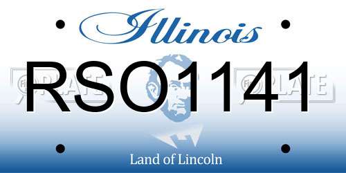 RSO1141 Illinois License Plate