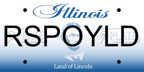 RSPOYLD Illinois License Plate