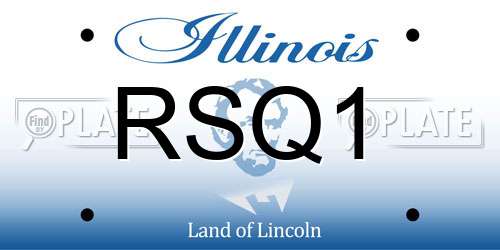 RSQ1 Illinois License Plate