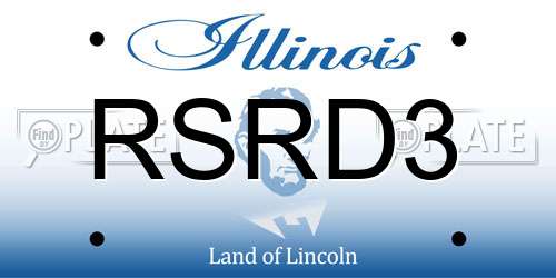 RSRD3 Illinois License Plate