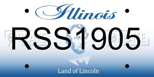 RSS1905 Illinois License Plate