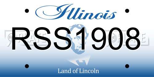 RSS1908 Illinois License Plate