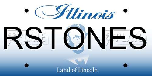 RSTONES Illinois License Plate