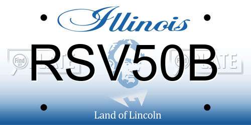 RSV50B Illinois License Plate