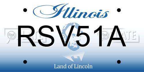 RSV51A Illinois License Plate