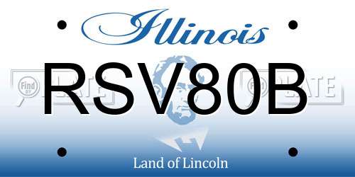 RSV80B Illinois License Plate