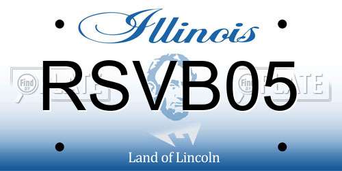RSVB05 Illinois License Plate