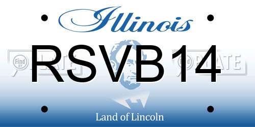 RSVB14 Illinois License Plate