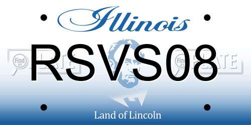 RSVS08 Illinois License Plate