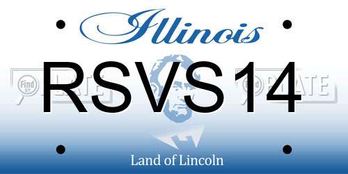 RSVS14 Illinois License Plate