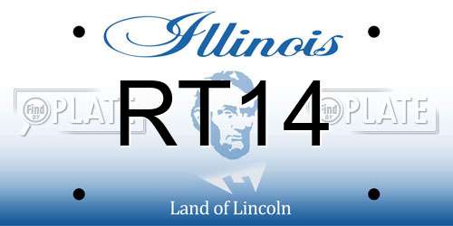 RT14 Illinois License Plate