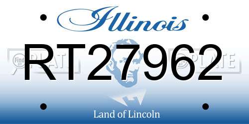 RT27962 Illinois License Plate