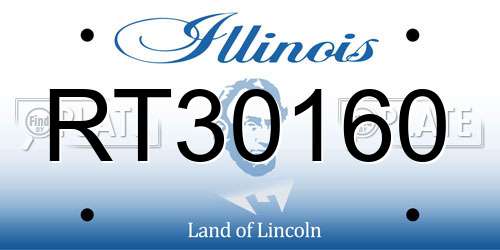 RT30160 Illinois License Plate