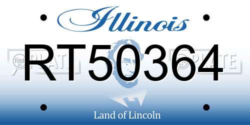 RT50364 Illinois License Plate