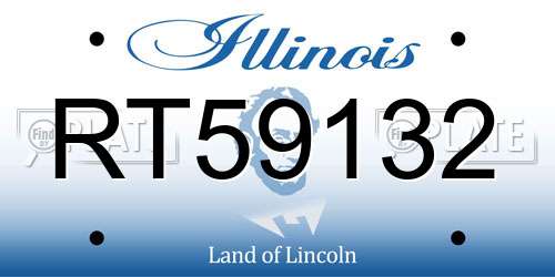 RT59132 Illinois License Plate