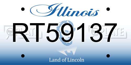 RT59137 Illinois License Plate