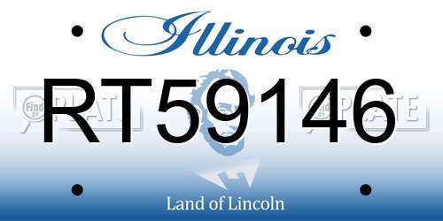 RT59146 Illinois License Plate