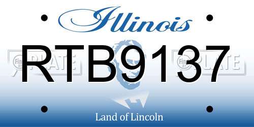 RTB9137 Illinois License Plate