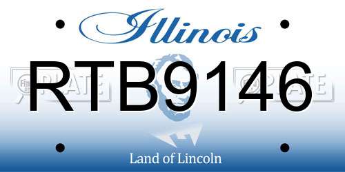 RTB9146 Illinois License Plate