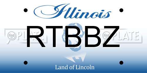 RTBBZ Illinois License Plate