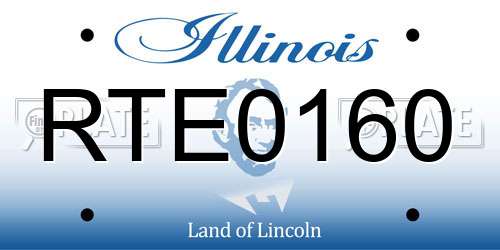 RTE0160 Illinois License Plate