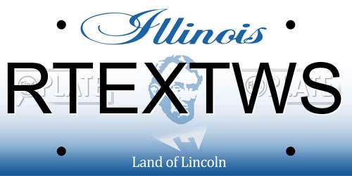 RTEXTWS Illinois License Plate