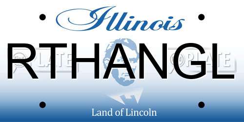 RTHANGL Illinois License Plate