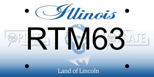 RTM63 Illinois License Plate