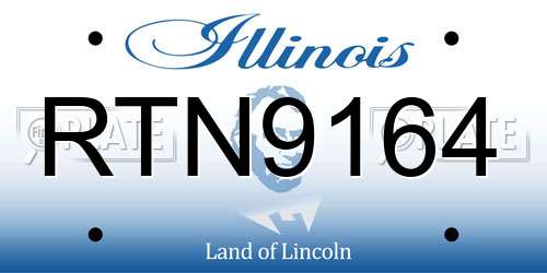 RTN9164 Illinois License Plate