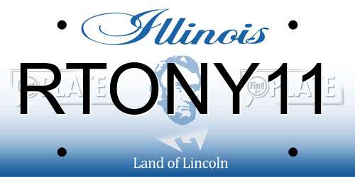 RTONY11 Illinois License Plate