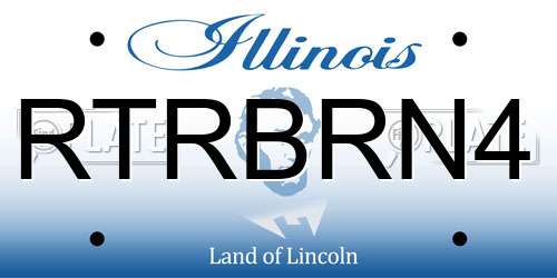 RTRBRN4 Illinois License Plate