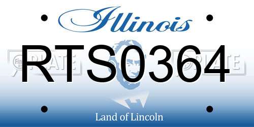RTS0364 Illinois License Plate