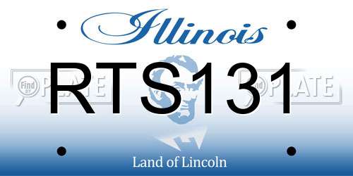 RTS131 Illinois License Plate