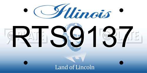 RTS9137 Illinois License Plate