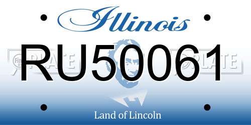 RU50061 Illinois License Plate