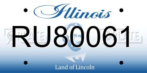 RU80061 Illinois License Plate