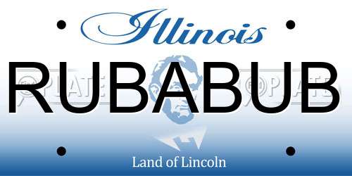 RUBABUB Illinois License Plate