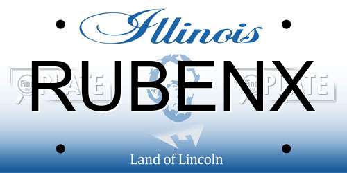 RUBENX Illinois License Plate
