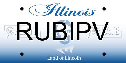 RUBIPV Illinois License Plate