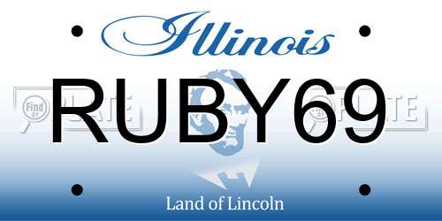 RUBY69 Illinois License Plate