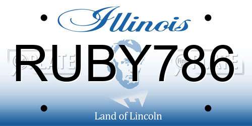 RUBY786 Illinois License Plate
